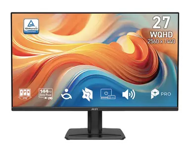 MSI Computer MSI Pro MP275Q E14 27-INCH Ips 2560 X 1440 (QHD) Computer Monitor 144HZ Adaptiv