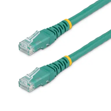 StarTech.com 1 ft Cat6 Ethernet Cable Green Cat 6 PoE