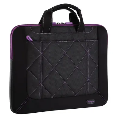 Targus Pulse Slipcase (BLACK/PURPLE) 16 Inch Slim And LIGHTWEIGHT; Plush Interior Prot, image 4