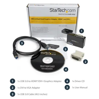 StarTech.com Connect an HDMI and DVI-I-Equipped Display Through a USB 3.0 Port, for a 1080P H, image 8