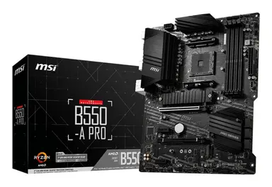 MSI Computer B550-A Pro AMD B550 BLACK/MATT ATX AM4 Supports 3RD Gen AMD RYZEN/ 3ND Gen AMD R