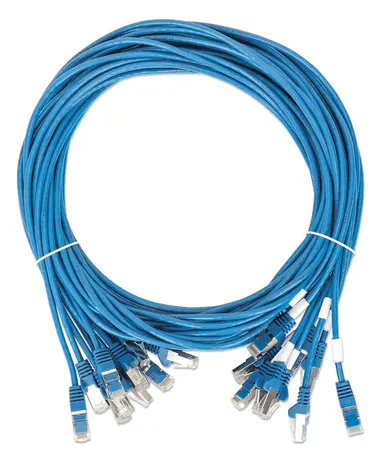 Intellinet CAT8.1 U/FTP Slim Network Patch Cable, 1.5 FT., Blue, 10-Pack