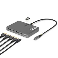 StarTech.com USB-C to Quad-Monitor Workstation Adapter, 4K 60HZ HDMI, 140W PD Passthrough, image 3