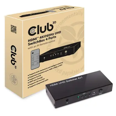 Club 3D B.V HDMI Switchbox 4-Ports, Both Mechanical and Intelligent Switching Supported Resol, image 6
