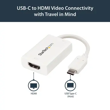 StarTech.com White USB Type C (DP 1.2 Alt Mode) to HDMI 2.0 Video Display Adapter Converter 4, image 8