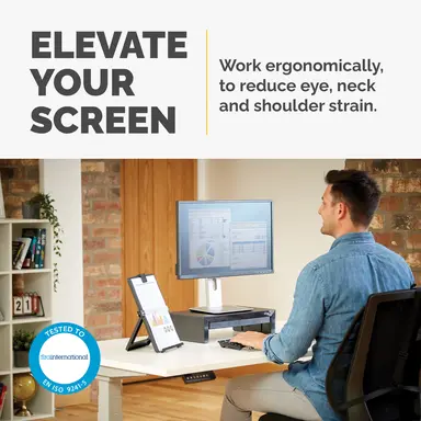 Fellowes Raises Monitors up to 21 in or 40 LBS. to Comfortable Viewing Height While Maximi, image 6