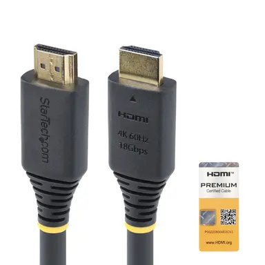StarTech.com 15M (49.2 ft) Active High Speed HDMI Cable, 4K 60HZ/1440P 144HZ, HDR10/HDCP 2.2/A