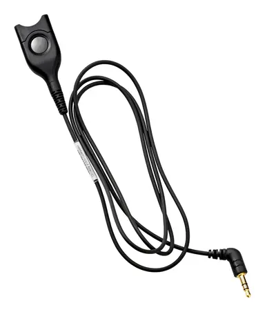 Epos USA DECT/GSM Cable, Easy Disconnect to 3.5 MM (1/8INCH) 3-Pole Plug, 38 In. Straight