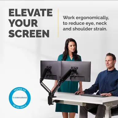 Fellowes Platinum Series Dual Monitor Arm, image 6