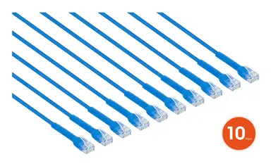 Intellinet Cat6 U/UTP Flexiboot Slim Network Patch Cable, 1 FT., Blue, 10-Pack, image 7