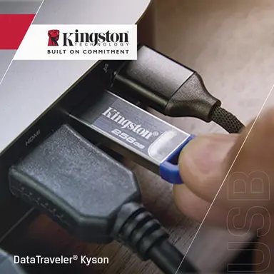 Kingston 256GB Datatraveler Kyson 220MB/S Metal USB 3.2 Gen 1, image 6