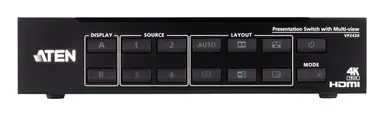 Aten 4X2 True 4K HDMI Presentation Switch with Multi View