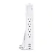 Cyberpower Systems (USA) Surge Protector - 125 V - Circuit Breaker - 15A - 4 Nema 5-15R - White, image 5