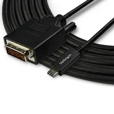 StarTech.com Black 10 ft USB Type C DP Alt Mode HBR2 to DVI-Digital (Single-Link) Cable / 1920, image 8