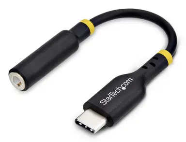 StarTech.com 5 in (12.7CM) USB-C to 3.5MM TRRS Headphone/Headset Jack Audio Adapter, USB C Aux