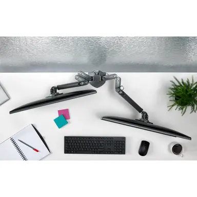 Chief Manufacturing KX Clmn Desk Mnt Quad 2L Arms Wht, image 8