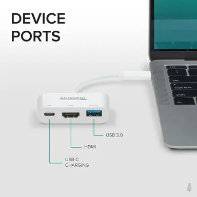 Plugable Technologies USB C to HDMI Multiport Adapter, Driverless 3-in-1 USB C Hub with 4K HDMI Output, image 6