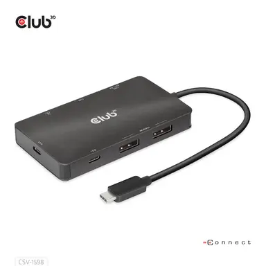 Club 3D B.V USBGEN2 Typec to 2X DP 4K60HZ 7IN1 Dock
