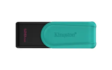 Kingston 128GB Portable USB 3.2 Gen 1 Datatraveler Exodia S (Black/Turquoise), image 2