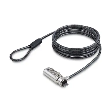 StarTech.com Slim Lock Nano Slot Compatible, 6.6 ft (2M) Locking Cable, Desk Anti-Theft Securi