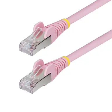 StarTech.com 1 ft Pink Cat6a Ethernet Cable, Snagless RJ45, 10G, 100W PoE, S/FTP, LSZH, 27AWG