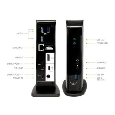Plugable Technologies Plugable 4K USB C Docking Station Triple Monitor with 100W Charging, USB C Dock, image 7