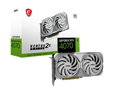MSI Computer Rtx 4070 Ventus 2X White 12 GB OC