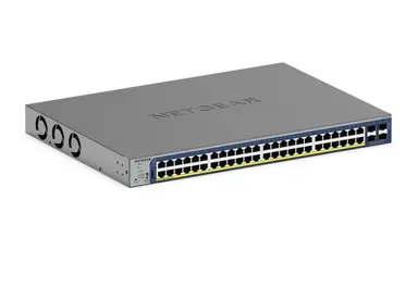 NETGEAR 52-Port Gigabit Ethernet Stackable Smart Switch with 48 PoE+ Ports, 2 Copper 10G