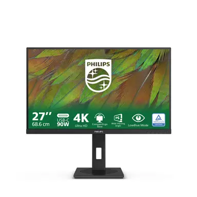 Philips 27 in Monitor, LED, UHD (3840 × 2160), USB-C