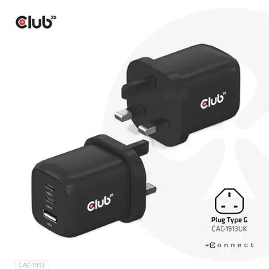 Club 3D B.V 65W Gan 3X Port Travel Charger, image 7