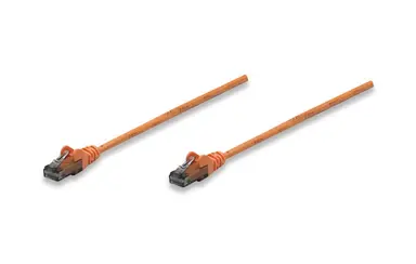 Intellinet Patch Cable Cat6 Orange 1 ft Snagless Boot