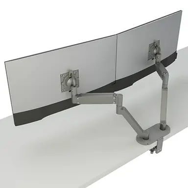 Chief Manufacturing Dual Dynamic Monitor Arm Silver, image 4