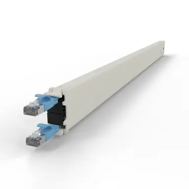 Synergy Micro Solution Patchbox.one Blue 30RU CAT.6A Cassette the Flat CAT.6A Cable Inside the Patchbox, image 8