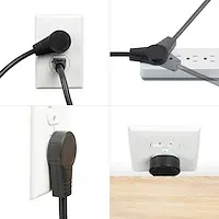 StarTech.com 10 ft (3M) Power Extension Cord - 360&DEG; Rotating Flat Plug Extension Cord - NE, image 7