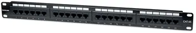 Patch Panel - Networking / Ports Qty: 24 - Supports 22 to 26 Awg Stranded and SO