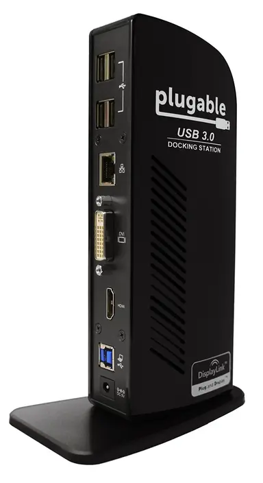 Plugable Technologies USB 3.0 Universal Laptop Docking Station Dual Monitor for Windows and Mac, image 6