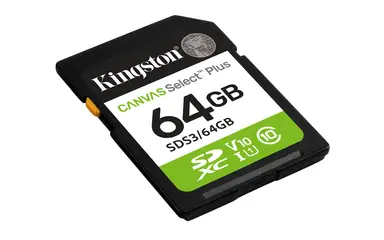 Kingston 64GB SDXC Canvas Select Plus GEN3 100MB/S C10 UHS-I U1 V10, image 6