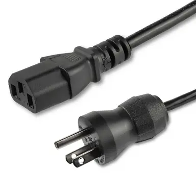 StarTech.com 10 ft (3M) 18AWG Hospital Grade Power Cord W/ NEMA 5-15P and IEC C13 Connectors;