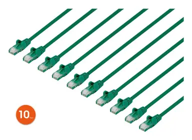 Intellinet Cat6 U/UTP Slim Network Patch Cable, 0.5 FT., Green, 10-Pack, image 8