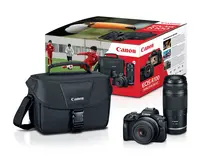 Canon USA Canon Eos R100 Mirrorless Camera with 18-45MM and 75-300MM Lenses, image 3