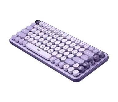 Logitech Pop Keys Wireless Mechanical Keyboard with Emoji Keys - COSMOS_LAVENDER - Bolt, S, image 6
