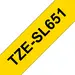 Brother International Corporat 1IN X 26.2 FT (24MM X 8M) 3/8IN (9.5MM) Printable Height Black Ink ON Yellow S, image 5