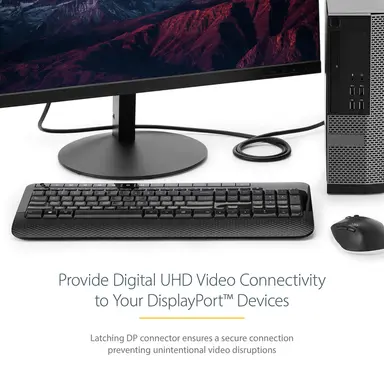StarTech.com 0.5 m Short DisplayPort 1.2 Cable with Latches M/M - DisplayPort 4K with HBR2, image 6