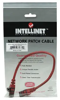 Intellinet Patch Cable Cat6 UTP Red 1 ft Snagless Boot, image 7