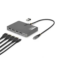 StarTech.com USB-C to Quad-Monitor Workstation Adapter, 4K 60HZ DisplayPort, 140W PD Passthro, image 3