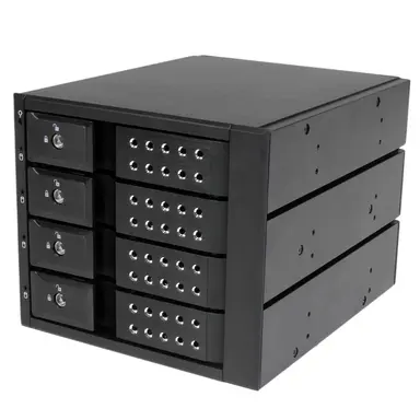 StarTech.com Connect and Hot Swap Four 3.5 in SATA Iii or SAS II Hard Drives to Your Computer