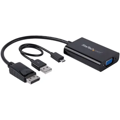 Add-On 8 in DisplayPort Male to VGA Female Black Adapter Cable, image 6