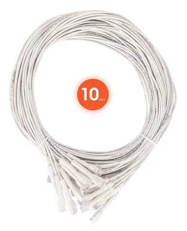Intellinet Cat6 U/UTP Flexiboot Slim Network Patch Cable, 1 FT., White, 10-Pack, image 4