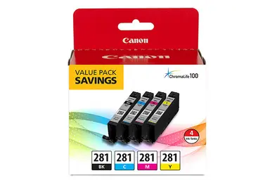 Canon Inkjet CLI-281 Black, Cyan, Magenta & Yellow 4 Ink Pack