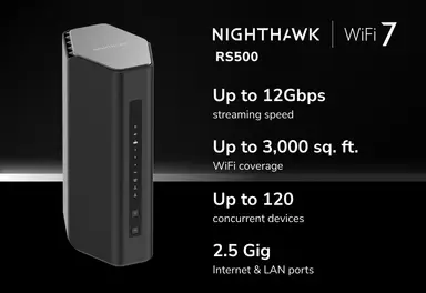 NETGEAR 3PT Nighthawk Wi-Fi 7 BE12000 Rout, image 6